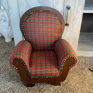 VICTORIAN Parlor ArmChair Wood BJD Chair Furniture fits 18” American Girl Dolls